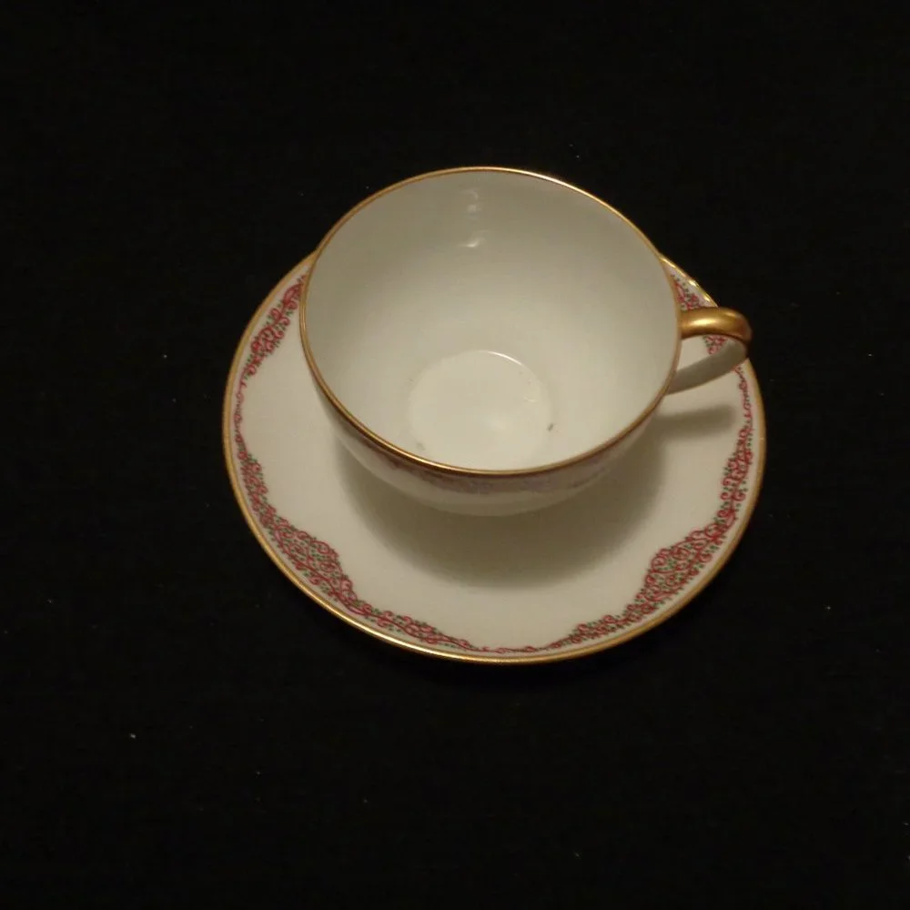 FRENCH VINTAGE EARLY FRENCH BONE CHINA CUP & SAUCER